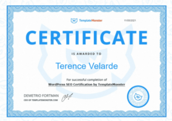 TemplateMonster - WordPress SEO Certification