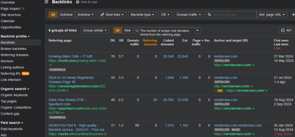Renzter SEO Website Backlinks Report Building Backlinks In SEO