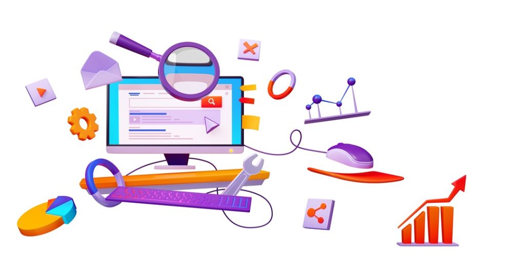 SERP Search Engine Result Page Concept