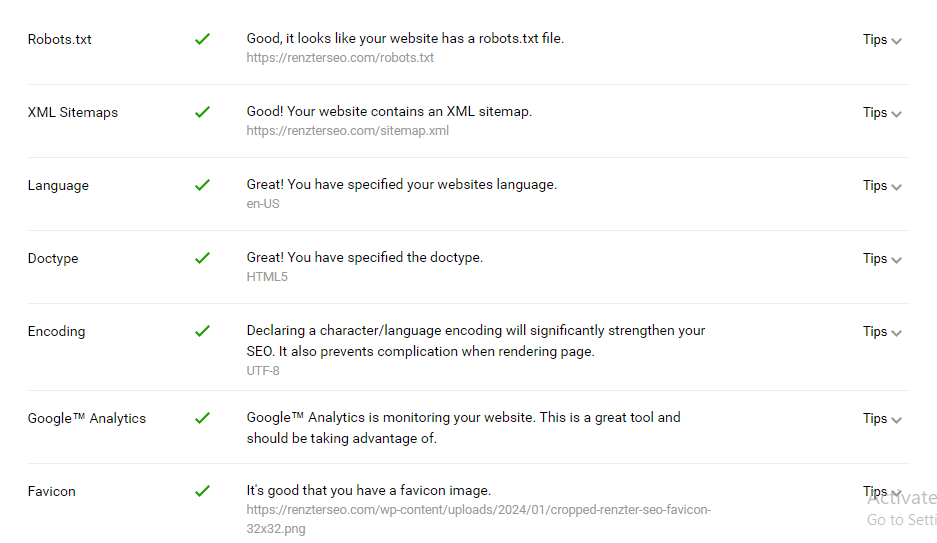 Technical SEO Audit Using SEOquake Tool